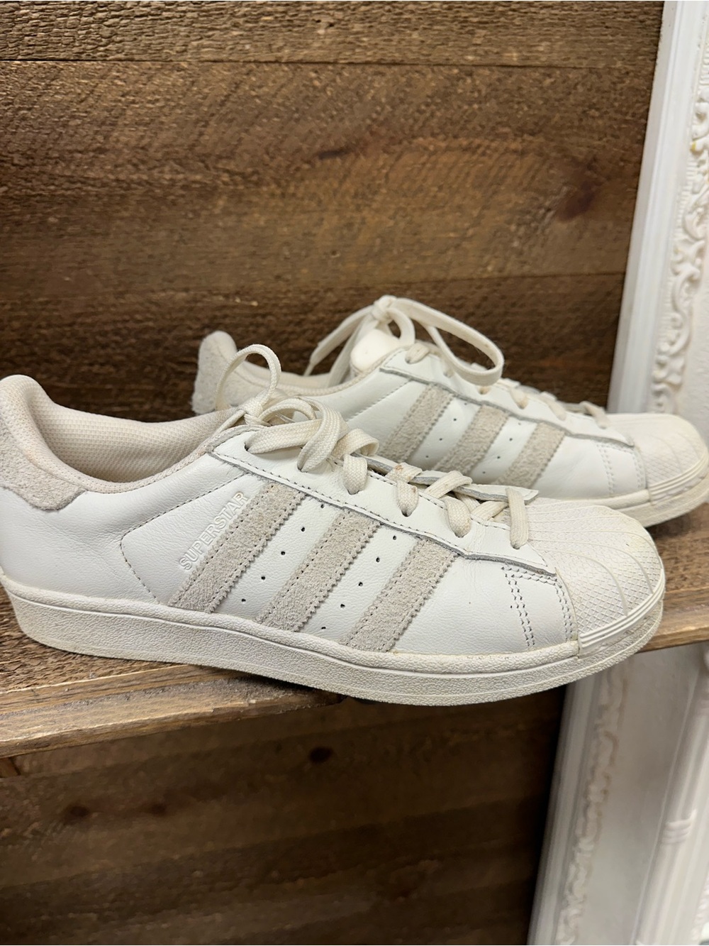adidas White Leather & Suede Women's Sneakers